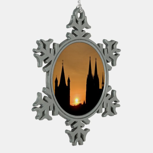 Keulen, Duitse zonsopgang Tin Sneeuwvlok Ornament (Links)