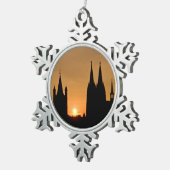 Keulen, Duitse zonsopgang Tin Sneeuwvlok Ornament (Rechts)
