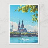Keulen Duitsland Art Vintage Travel Briefkaart (Voorkant)