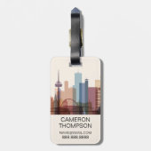 Keulen, Duitsland | City Skyline Bagagelabel (Achterkant verticaal)