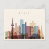 Keulen, Duitsland | City Skyline Briefkaart (Voorkant)