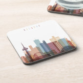 Keulen, Duitsland | City Skyline Drankjes Onderzetter (Linkerzijde)