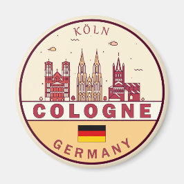 Keulen Duitsland City Skyline Emblem Magneet