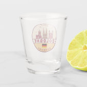 Keulen Duitsland City Skyline Emblem Shot Glas (Achterkant)