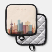 Keulen, Duitsland | City Skyline Pannenlap (Voorkant / Achterkant)
