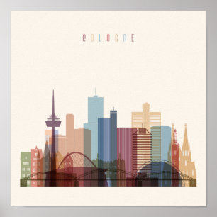 Keulen, Duitsland   City Skyline Poster