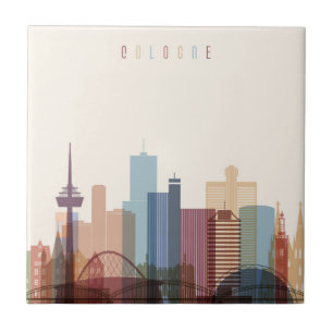 Keulen, Duitsland City Skyline Tegeltje