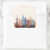Keulen, Duitsland | City Skyline Vierkante Sticker (Tas)