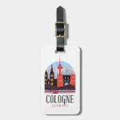 Keulen Duitsland Cityscape Bagagelabel (Voorkant verticaal)