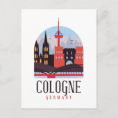 Keulen Duitsland  Cityscape Magnet Briefkaart (Voorkant)