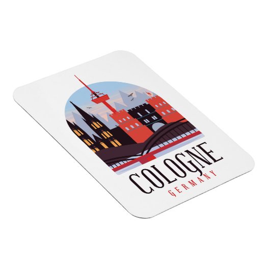 Keulen Duitsland  Cityscape Magnet Magneet (Rechterzijde)