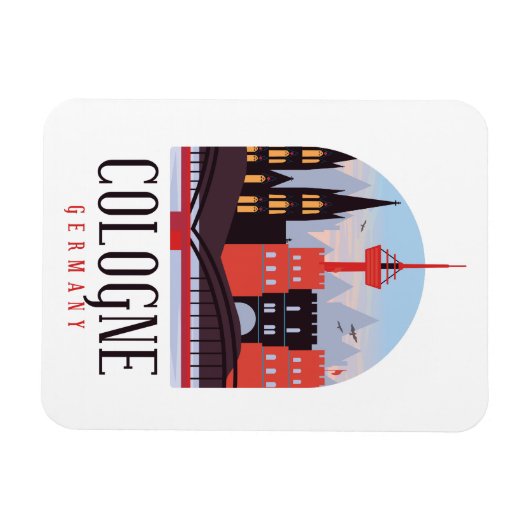 Keulen Duitsland  Cityscape Magnet Magneet (Horizontaal)