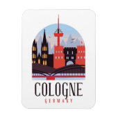 Keulen Duitsland  Cityscape Magnet Magneet (Verticaal)