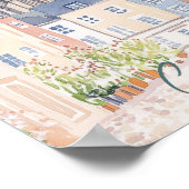 Keulen Duitsland Gouache Verf Illustratie Reizen Poster (Hoek)