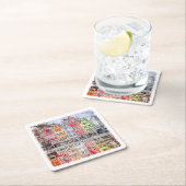 Keulen Duitsland Hand getrokken Waterverf schets Kartonnen Onderzetters (Insitu)