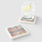 Keulen Duitsland Hand getrokken Waterverf schets Stenen Onderzetter (Zijkant)