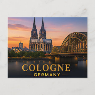 Keulen Duitsland Iconische Rijn Reisbestemming Briefkaart
