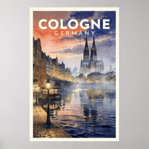 Keulen Duitsland Reis door de Tijd Poster