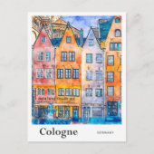 Keulen Duitsland Reizen Waterverf Hand getekend Briefkaart (Voorkant)