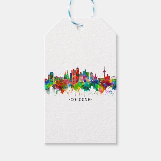 Keulen Duitsland Skyline Cadeaulabel (Voorkant)