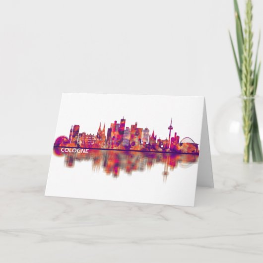 Keulen Duitsland Skyline Feestdagen Kaart (Voorkant)