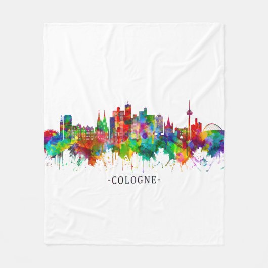 Keulen Duitsland Skyline Fleece Deken (Voorkant)