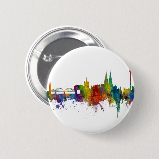 Keulen Duitsland Skyline Ronde Button 5,7 Cm (Voorkant /achterkant)