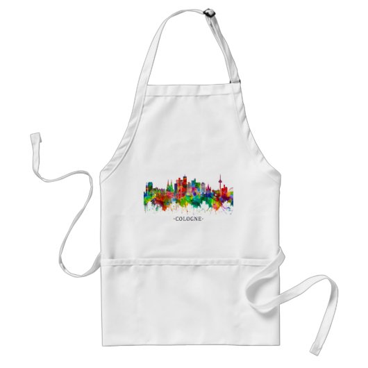 Keulen Duitsland Skyline Standaard Schort (Voorkant)