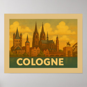 Keulen Duitsland Stad Kunst Poster