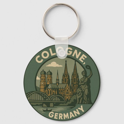 Keulen Duitsland Stad Kunst Sleutelhanger (Voorkant)
