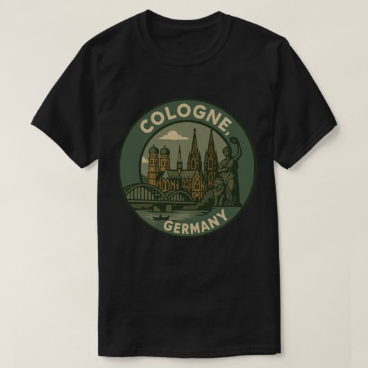 Keulen Duitsland Stad Kunst T-shirt (Design voorkant)