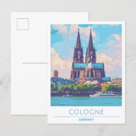 Keulen Duitsland Vintage Travel Briefkaart