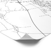 Keulen, Duitsland (zwart op wit) Poster (Hoek)