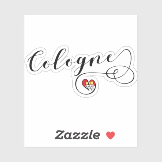 Keulen Hart Vlag Sticker (Vel)