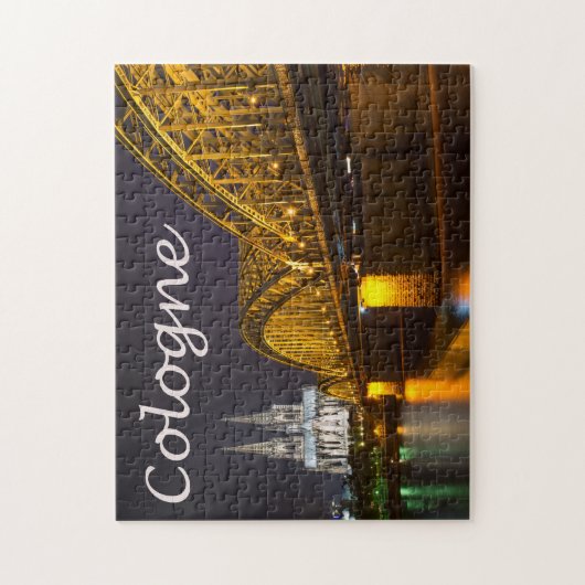 Keulen kathedraal bij nacht, Duitsland Legpuzzel (Verticaal)