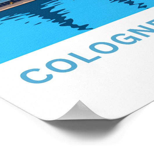 Keulen Kathedraal Duitsland Reisprint Poster (Hoek)