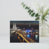 Keulen kathedraal, Hohenzollern Bridge Duitsland Feestdagenkaart (Staand voorkant)