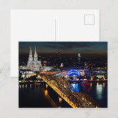 Keulen kathedraal, Hohenzollern Bridge Duitsland Feestdagenkaart (Voorkant / Achterkant)