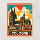 Keulen Kathedraal, Keulen Duitsland vakantie Briefkaart (Voorkant)