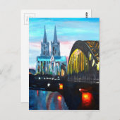 Keulen kathedraal met Hohenzollernbridge Briefkaart (Voorkant / Achterkant)