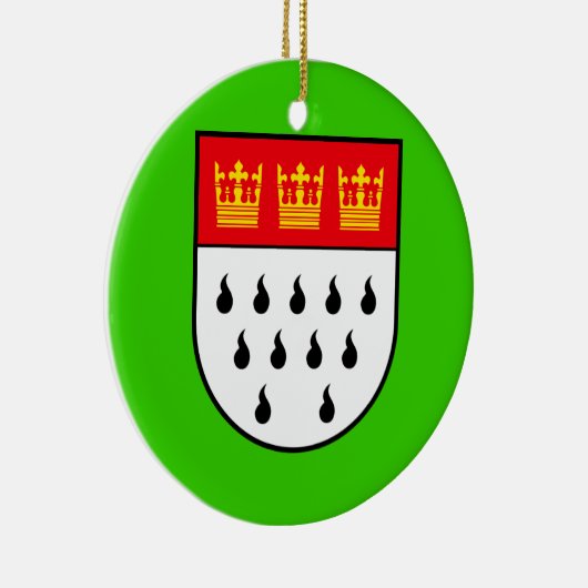 Keulen* kerstversiering keramisch ornament (Rechts)