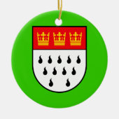 Keulen* kerstversiering keramisch ornament (Voorkant)