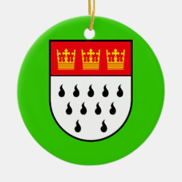 Keulen* kerstversiering keramisch ornament