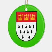 Keulen* kerstversiering keramisch ornament (Links)