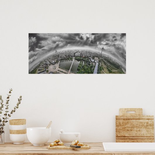Keulen Panorama - 360 graden! Poster (Keuken)