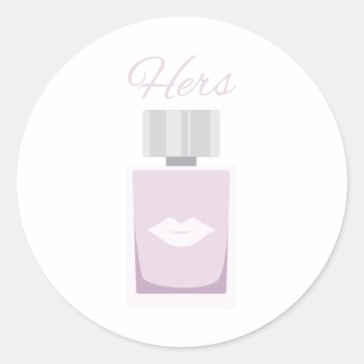 Keulen parfum lippen ronde sticker (Voorkant)