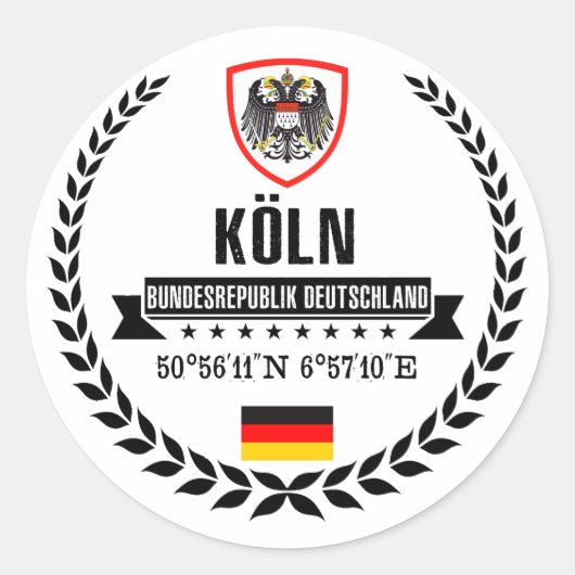 Keulen Ronde Sticker (Voorkant)