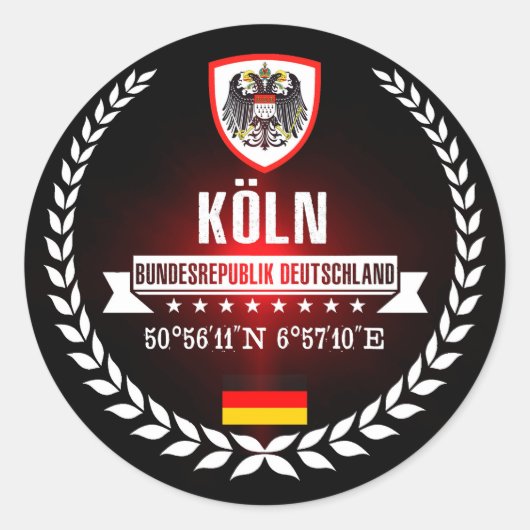 Keulen Ronde Sticker (Voorkant)