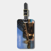 Keulen Stadsbeeld Duitsland Dom Night Souvenir Bagagelabel (Voorkant verticaal)