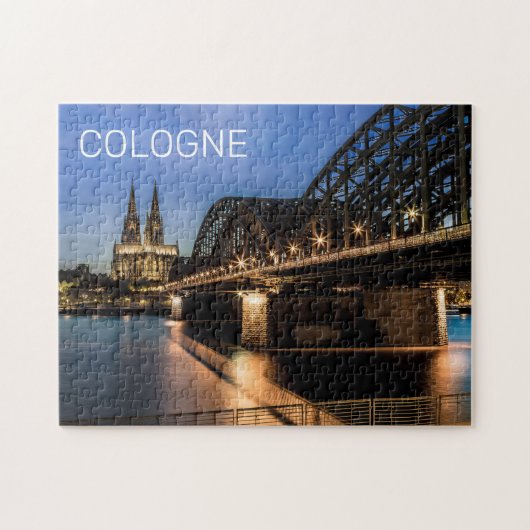 Keulen Stadsbeeld Duitsland Dom Night Souvenir Legpuzzel (Horizontaal)